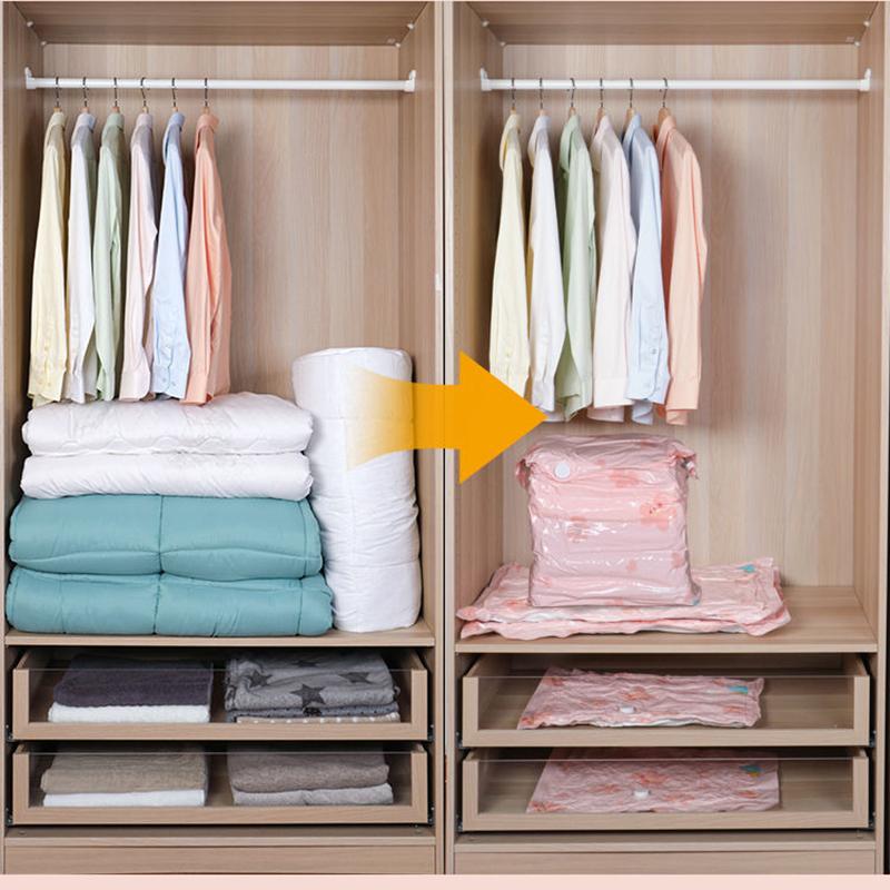 Free Hand Pump Vacuum Compression Bag Cotton Quilt Clothing Storage Bag Student Luggage Extra Large Moving Packing Bag Household