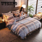 4pcs Winter Bedding Set Duvet Cover Sets  King Size Queen Flannel Fleece Comforter Bed Linens
