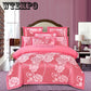 Bedroom home bedding European embroidered jacquard cotton four-piece cotton quilt cover sheets