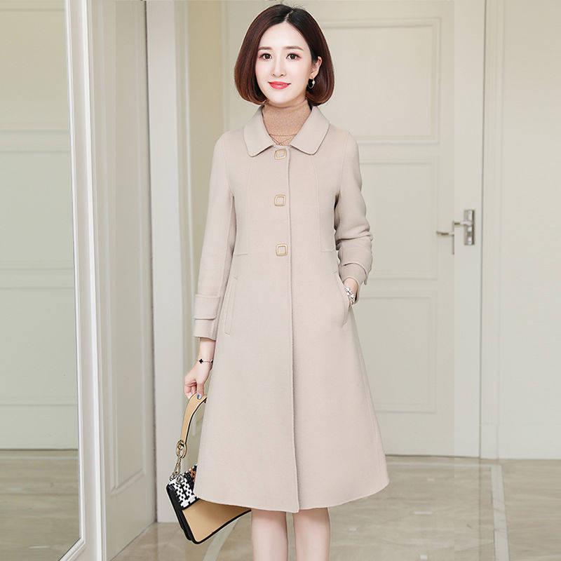 Womens' Woolen Coat Casual Warm Single Breasted Wool Overcoat Women Jacket