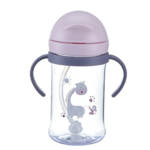 250/350ml Baby Feeding Cup with Straw Children Learn Feeding Drinking Bottle Kids Training Cup with Straw