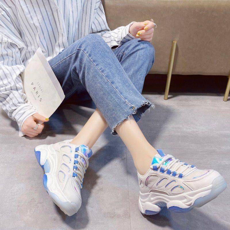 Fashion Student Breathable Shoes Spring and Summer Versatile Platform Sneakers Casual Outdoor Running Shoes