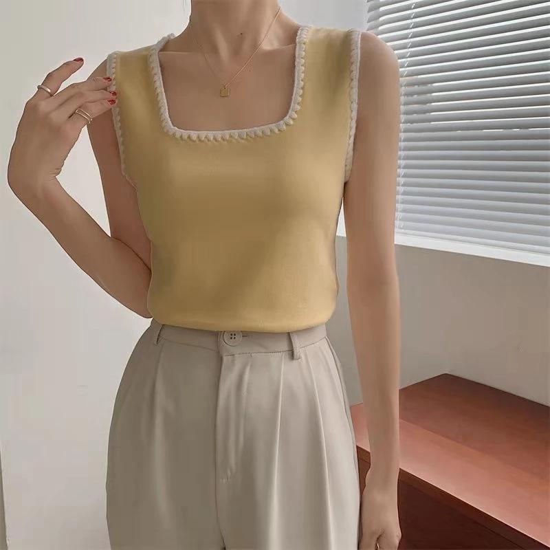 Velvet Women Vest Sexy Winter Thermals Square Neck Sleeveless Warm Body Tops Slim Solid Seamless Inner Wear Thermal Underwear