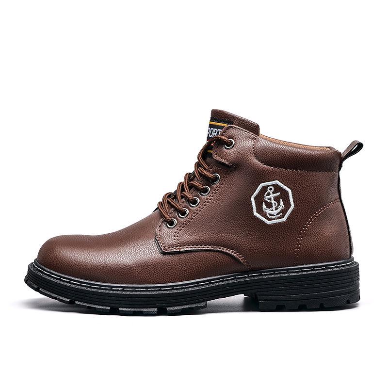 Martin Boots Men's Snow Boots Retro Men High Top Work Shoes Men's Leather Boots Men's Leather Shoes