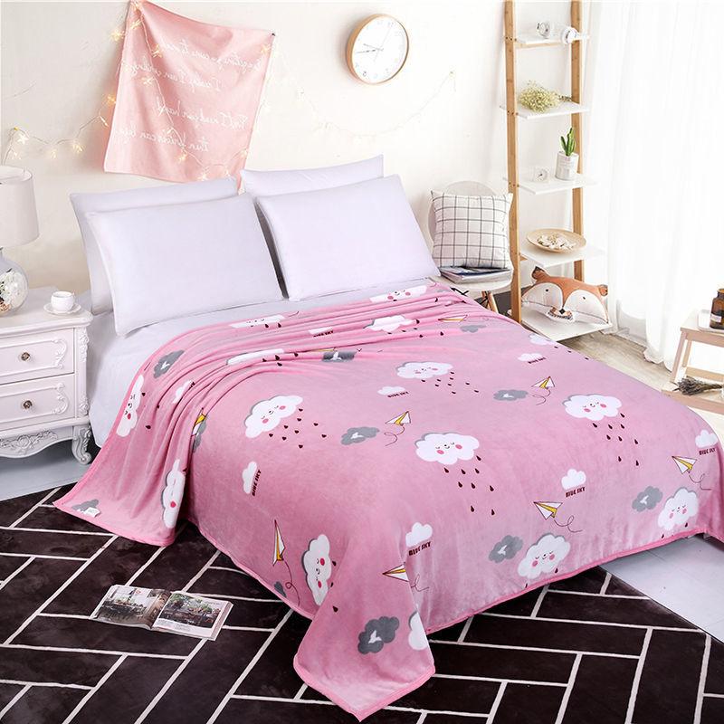 Skin-friendly Flannel Blanket Warm Napping Leisure Blanket Towel Blanket Single Double Summer Thin Blanket