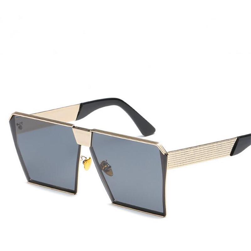 WTEMPO New Trendy Color Square Polarized Sunglasses Men Women Fashion Personality Retro Big Frame Su