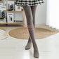 Knitted Twist Leggings Women's Spring and Autumn Thin Pantyhose White Gray Coffee Color Stepping Pants Nine-point Bottoming Socks Stretch Pants