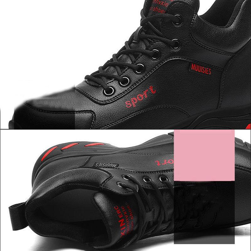 Winter Plus Velvet Sports Shoes Women's Shoes All-match Running Shoes Women's Casual Shoes Thick-soled Non-slip Flat Leather Shoes