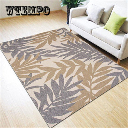 High Quality Art Maple Leaf Plant Printing Carpet For Living Room Bedroom Anti-slip Floor Mat
