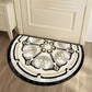 Modern and Simple European Style Semicircular Door Mat Entrance Door Mat 50*80cm Home Bedroom Entrance Carpet Mat Non-slip