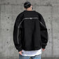 Autumn American Zipper Jacket Men's Retro Baseball Uniform Trendy Brand Japanese Loose Motorcycle Jacket Clothes