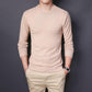 Fall/winter Sweater Men's Korean Pullover Round Neck Solid Color Sweater Thin Bottoming Shirt Low-neck Sweater