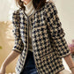 Spring and Autumn Coat Women's All-match Ladies Temperament Tweed Top Fashionable and Loose