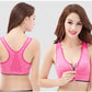 Front Buckle Zipper No Steel Ring Sports Bra Vest Style Large Size Sports Shockproof Gathering Running Underwear Women
