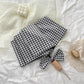 Houndstooth Umbrella Female Ins Sen Department Simple Rain and Rain Dual-use Student Folding Automatic Strong