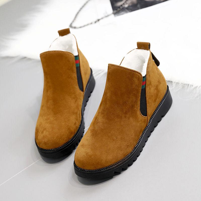 Winter Plus Velvet Warm Short Boots Ladies Short Cotton Boots Martin Boots Thick-soled Cotton Shoes