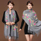 Scarfs for Women Hand-embroidered Print Pashmina Scarf Shawl Wrap Soft Winter Warm Hijab Head Scarves