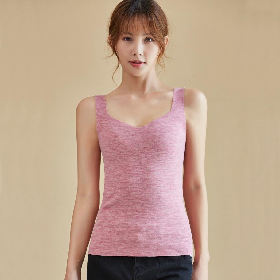 Sexy Winter Thermals Velvet Women Vest Thermo Underwear Sleeveless Body Tops Slim Solid Seamless Wool Undershirt Inner Wear