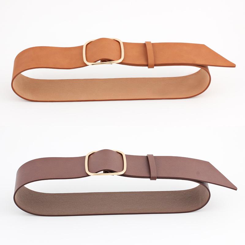 Concise Women Strap Pu Leather Casual All-match Women Waist Belt Wide Waistband