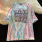 Women Summer T-shirt Water Ripple Print Short Sleeve T-shirt Streetwear Tie Dye Funny Loose Round Collar Casual T-shirt