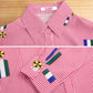 Women Striped Printed Shirt Slim Bottoming Shirt Summer Casual Thin Cardigan
