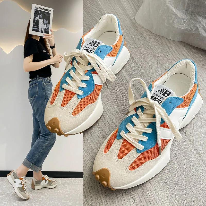 Xiaoman Waist Forrest Gump Shoes Female Korean Version of Thick-soled Mesh Breathable Old Shoes Student Casual Sports Shoes