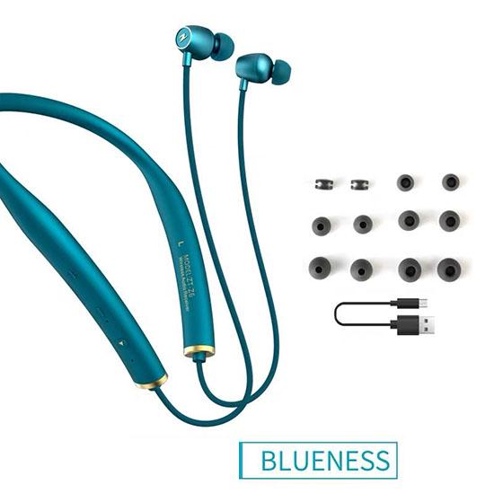 New Sports Bluetooth Headset Metal Magnetic Wireless Double Bass In-ear Lug Silicone