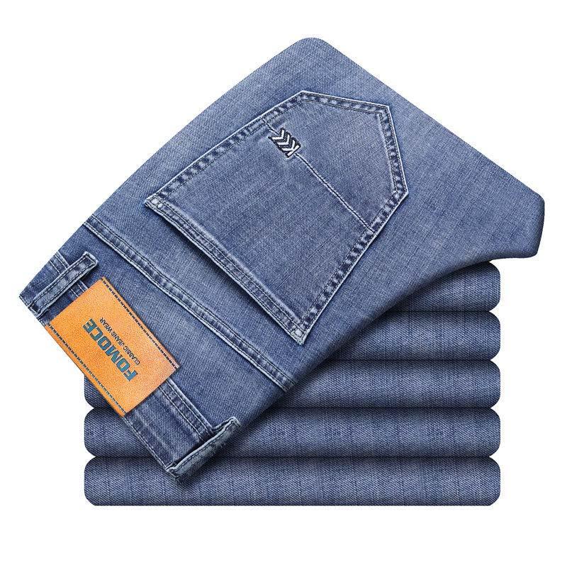 Summer Thin Long Pants Men's Jeans Men's Pants Straight Loose Casual All-match