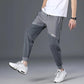 Summer Stretch Sports Pants Men's Thin Ice Silk Air Conditioning Mesh Men's Casual Pants Nine-point Splicing Quick-drying Pants