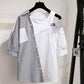 S-XL Summer Women Sexy O-neck Off Shoulder Irregular Striped T-shirt+Denim Shorts 2pcs Office Lady Slim T-shirt Button Shorts Suits