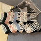 Five Pairs of Women's Socks Korean Cute Zebra Pattern Socks Student Sports Stockings