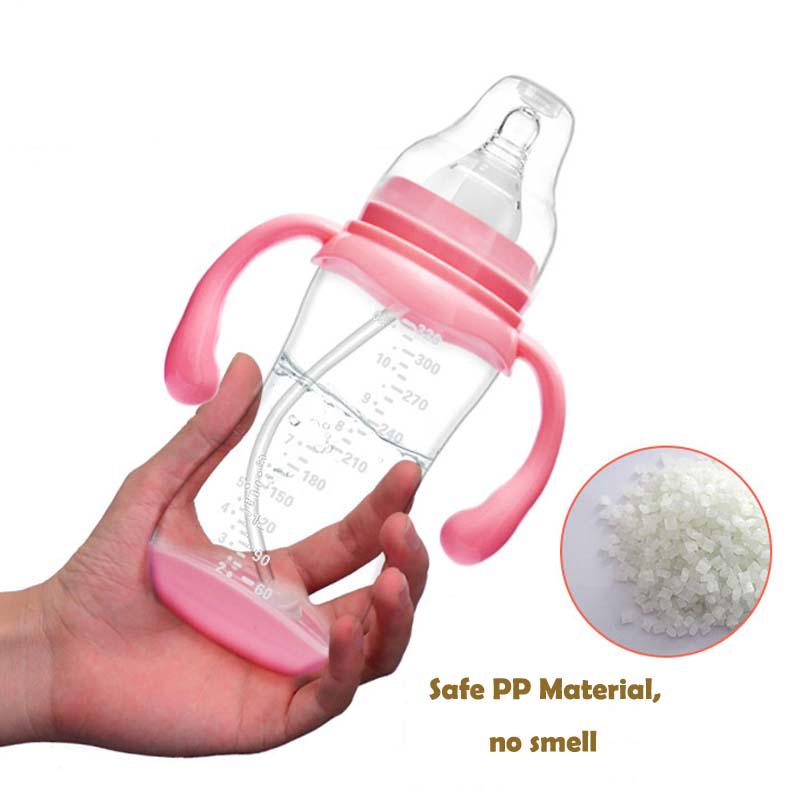 240ml Wide Mouth Baby Infant Kids Automatic Pipette Straw Pacifier Nipple Milk Feeding Bottle
