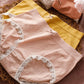 Women's Panties Lace Large Size Abdominal Hip Raise Student Mid-waist Pure Cotton Crotch Ladies Briefs