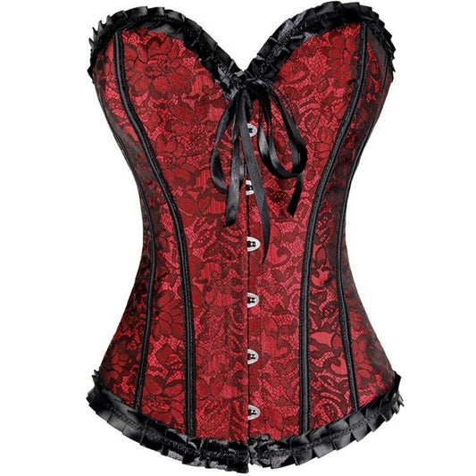 Fashion Sexy Women Corset Ladies Mermaid Lingerie Intimates Corselet Pink Bridal Lace Belted Corset