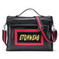 Business Briefcase Men Black Red PU Leather Joker Zipper Waterproof Handbag Shoulder Crossbody Bags