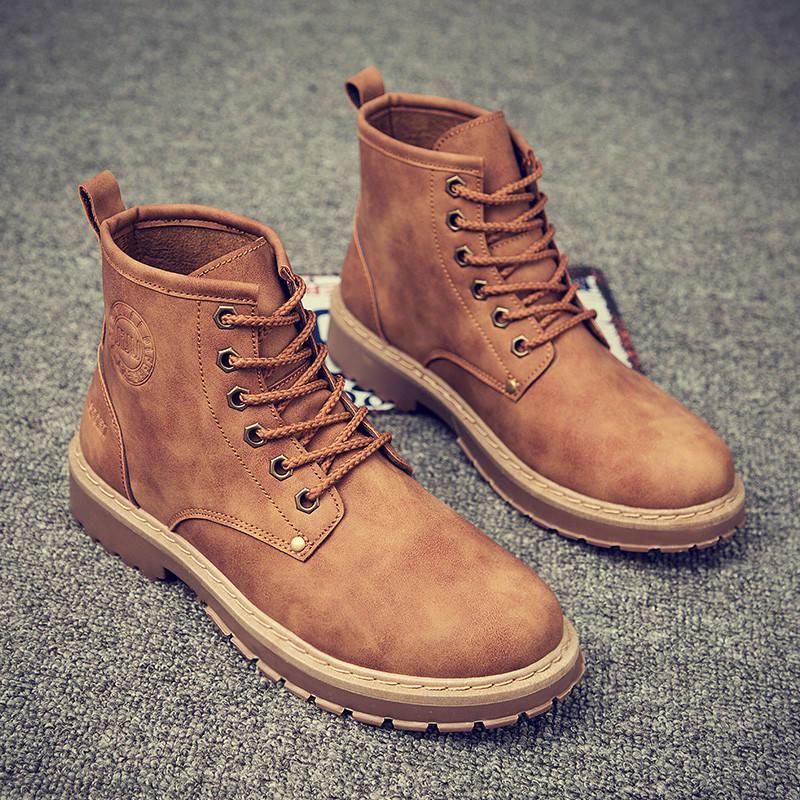 Winter Boots Men Super Warm Comfortable Martin Boots High-top Lace-Up Fashion Winter Shoes Men