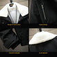 Winter Padded Jacket Men's Short Loose Large Size Korean Style Trendy Warm Cotton Jacket Wild Lamb Velvet Lapel Quilted Jacket