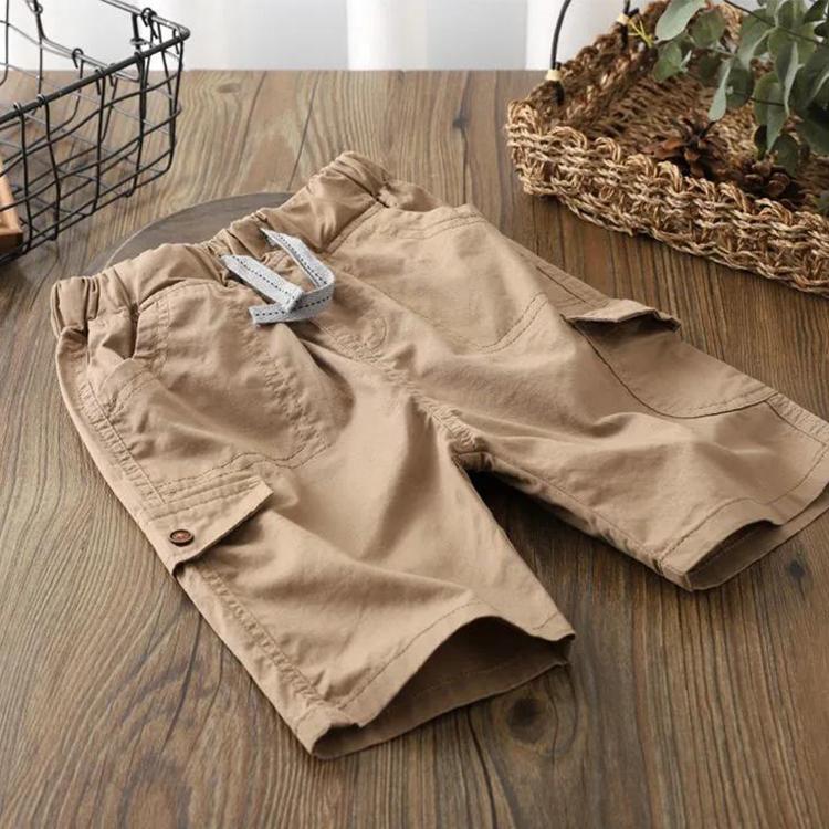 Boys Summer Workwear Shorts Thin Middle-aged Children's Five-point Pants Cotton Casual Shorts