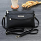 Check Leather crossbody bag Women Shoulder Messenger Bags Casual Portable Multi-Layer Large Capacity