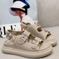 European Army Green Retro Sports Sandals Women's Summer All-match Casual Platform Sandals