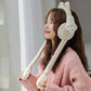 Removable Earmuffs for Womens Winter Cute Cat Claw Warm Ear Muffs Cartoon Cat Ears Plush Earflap Windproof Ear Protection Earlap Cover Antifreeze