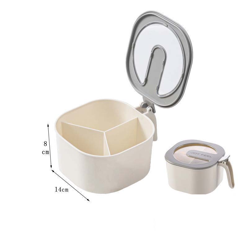 3 Colors  Spice Seasoning Storage Box Container Sugar Container with 3 Serving Spoons