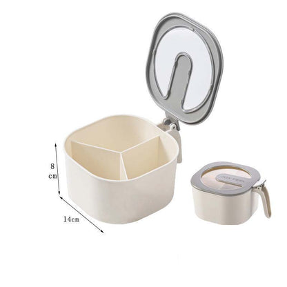 3 Colors  Spice Seasoning Storage Box Container Sugar Container with 3 Serving Spoons