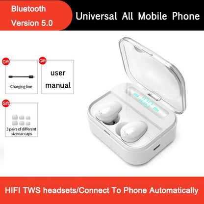 Bluetooth Earphones Mini LED Display Headphone Stero Sound 3500mah Power Bank Sport Wireless Headset