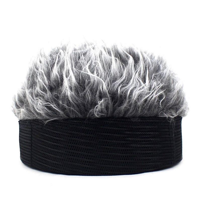 Simulation Wig Hat Hip Hop Cap Plush Additional Hair Neutral Elastic Cap Baseball Cap