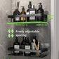 Bathroom Shelves No-drill Corner Shelf Shower Storage Rack Holder Toilet Organizer Bathroom Accessories Suction Cup Wall Rack Toilet Rack