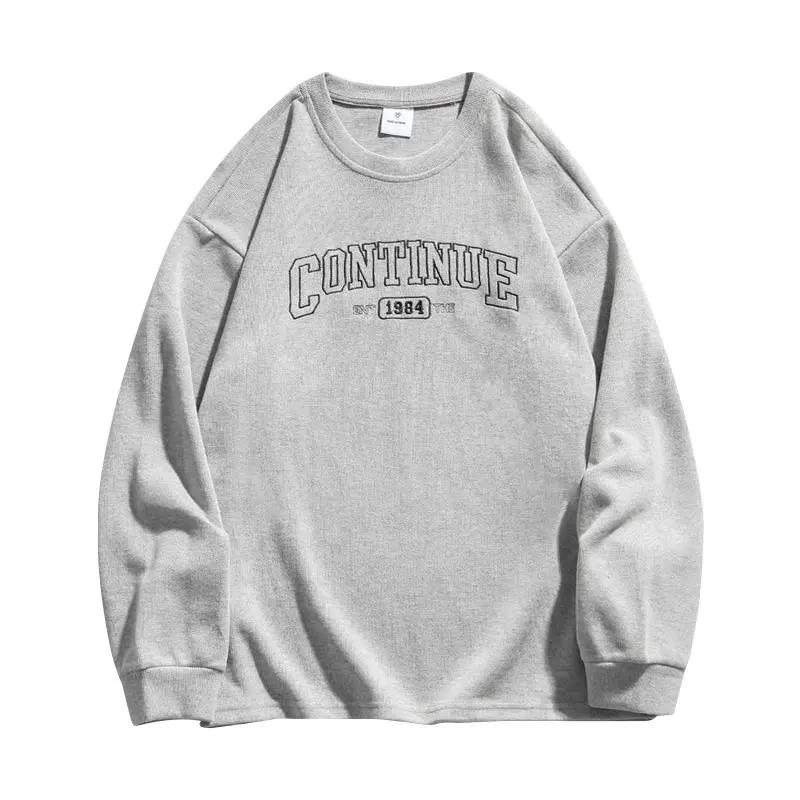 2PCS Spring and Autumn Sports Suit Women's Lazy Wind Solid Color Casual Sweater + Loose Shorts Suit Two-piece Set Hip Hop Athletic Clothing Sets