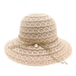 Straw Hat Women Straw Hat Foldable Outdoor Travel Seaside Beach Sunscreen Cap Pearl Hat