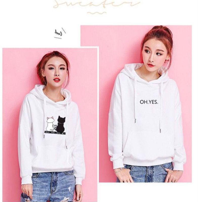 Women's Plush Thick Sweater Autumn and Winter Loose Korean Version of The Wild Student Casual Hooded Sweater Lazy Style Women's Jacket