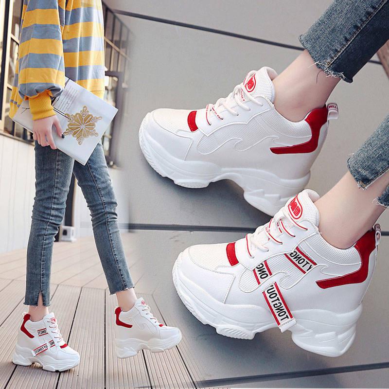 Women's High Platform Sneakers Fashion Women Dad Shoes Ladies Casual Vulcanized Footwear Women